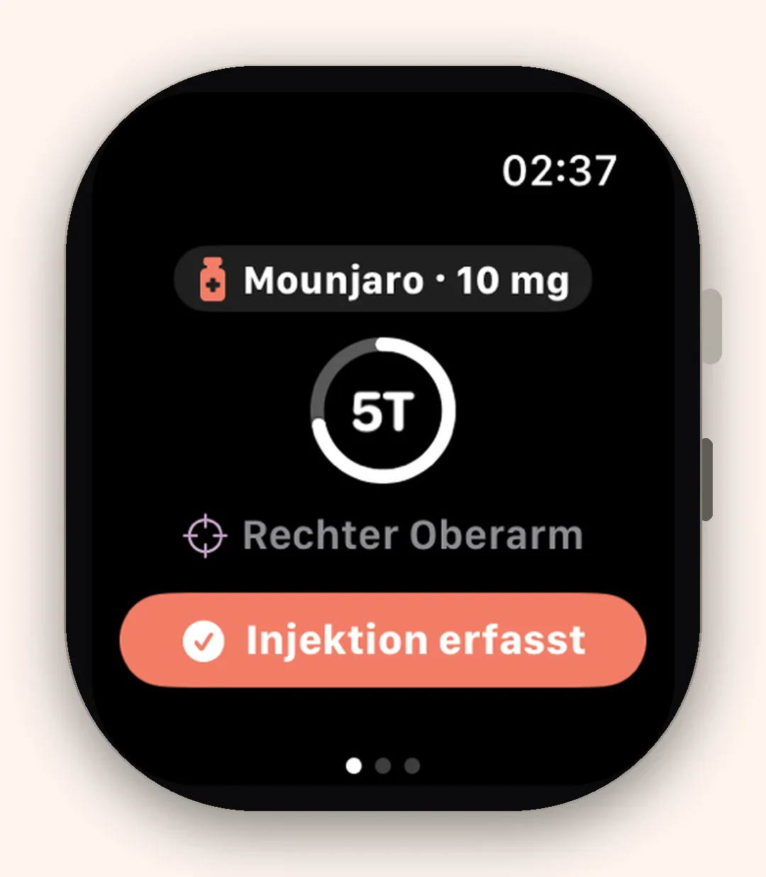 Haftra App für die Apple Watch: nächste Dosis und schnelles Eintragen