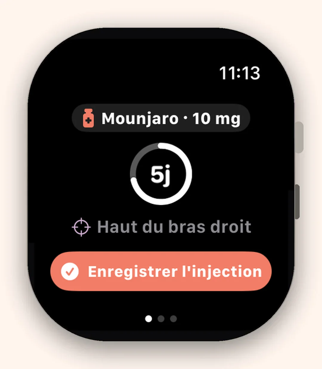 App Haftra pour Apple Watch : prochaine dose et saisie rapide
