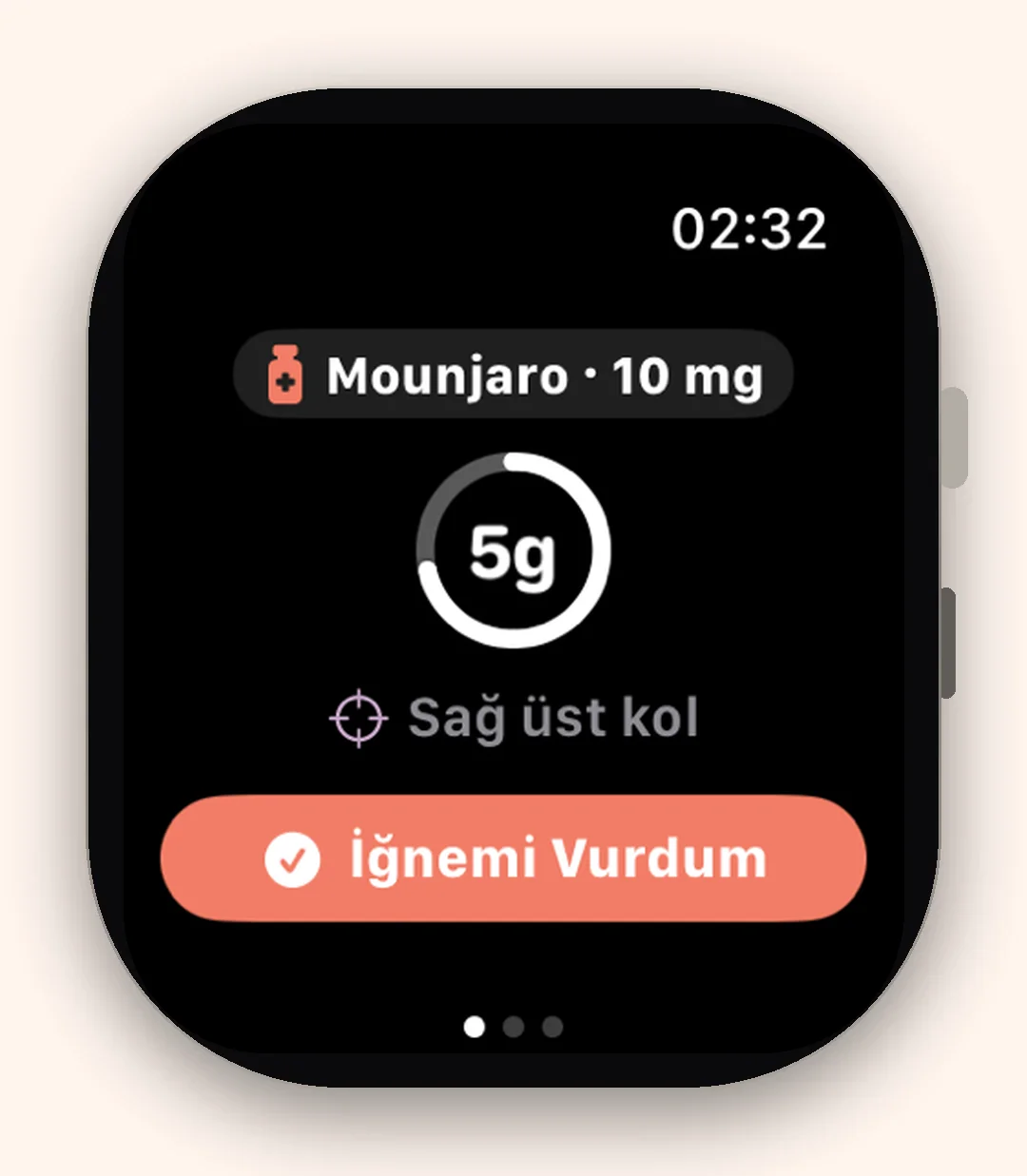 Haftra Apple Watch uygulaması: sonraki doz ve hızlı kayıt