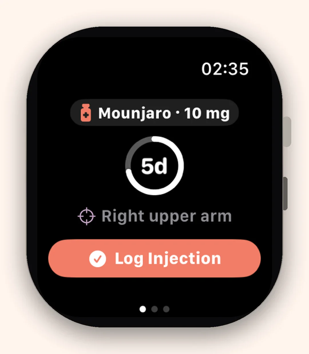 Haftra Apple Watch app: next dose and quick logging